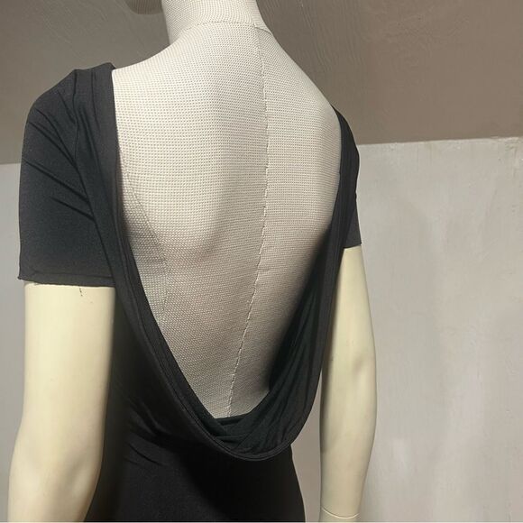 Revolve House of CB London Satin Short Sleeved bodycon Dress W/ Draped Cowl Back - Picture 13 of 13